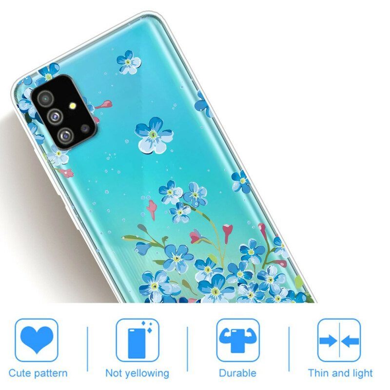 Hoesje voor Samsung Galaxy S20 Plus / S20 Plus 5G Blauwe Bloemen