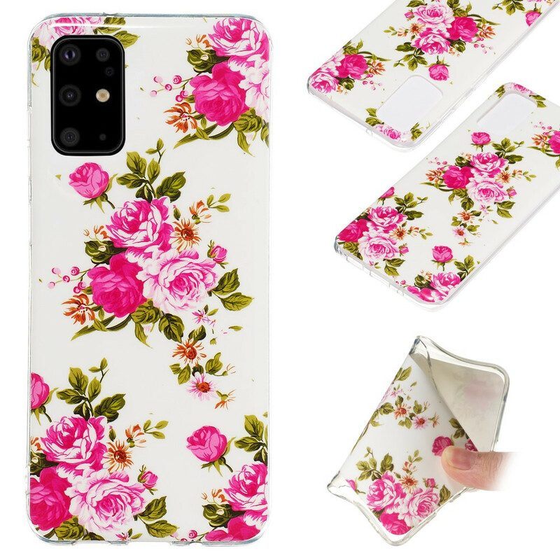 Hoesje voor Samsung Galaxy S20 Plus / S20 Plus 5G Fluorescerende Bloemen