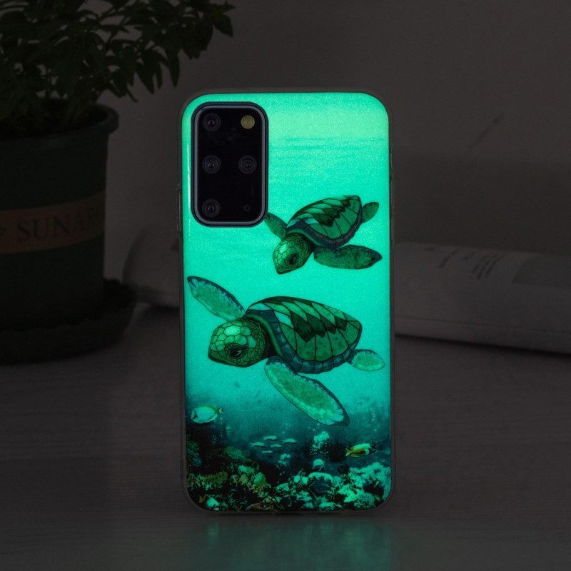 Hoesje voor Samsung Galaxy S20 Plus / S20 Plus 5G Fluorescerende Schildpadden