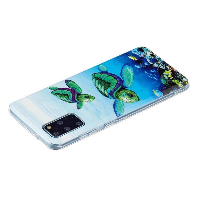 Hoesje voor Samsung Galaxy S20 Plus / S20 Plus 5G Fluorescerende Schildpadden