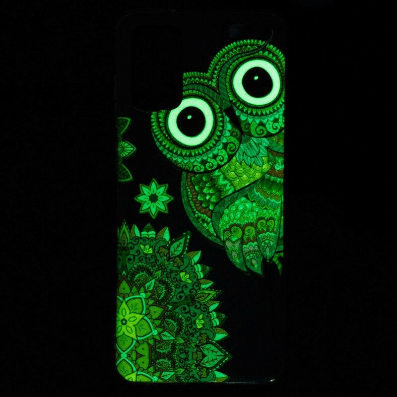 Hoesje voor Samsung Galaxy S20 Plus / S20 Plus 5G Fluorescerende Uil Mandala