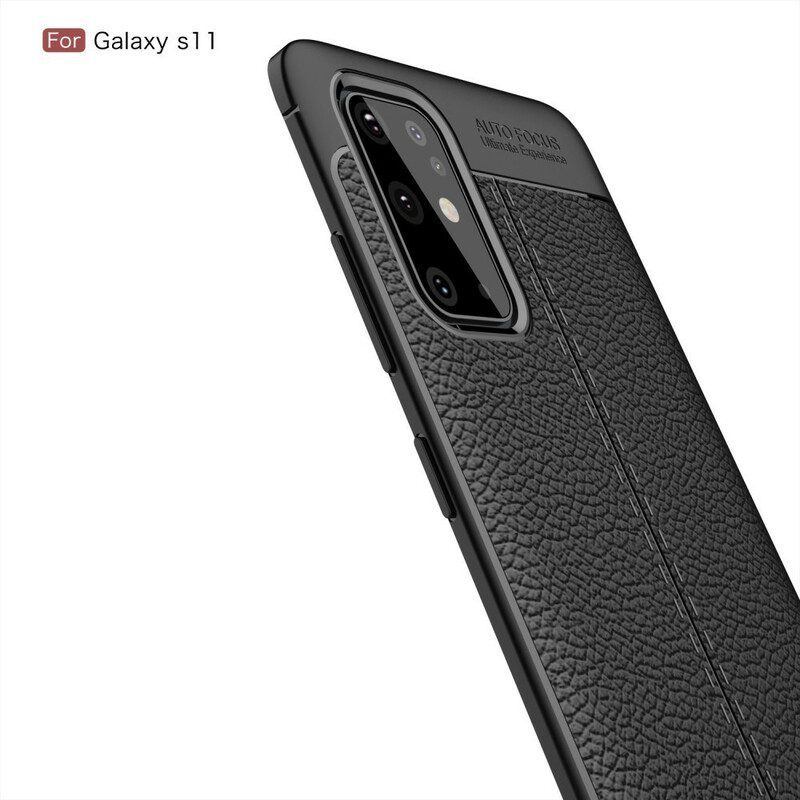 Hoesje voor Samsung Galaxy S20 Plus / S20 Plus 5G Lychee Dubbele Lijn