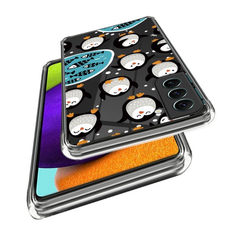 Hoesje voor Samsung Galaxy S23 5G Naadloze Pinguïns