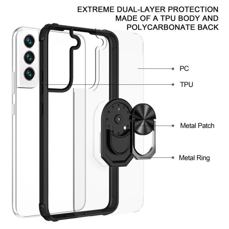 Hoesje voor Samsung Galaxy S23 5G Transparant Met Ring-support