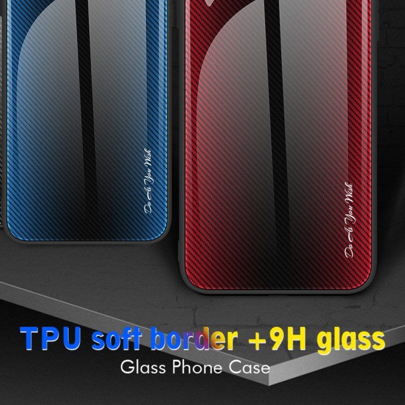 Hoesje voor Samsung Galaxy S23 Plus 5G Koolstofvezel Gehard Glas