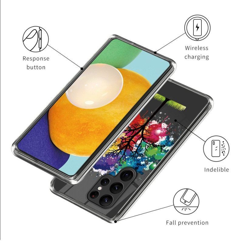 Hoesje voor Samsung Galaxy S23 Ultra 5G Aquarel Boom