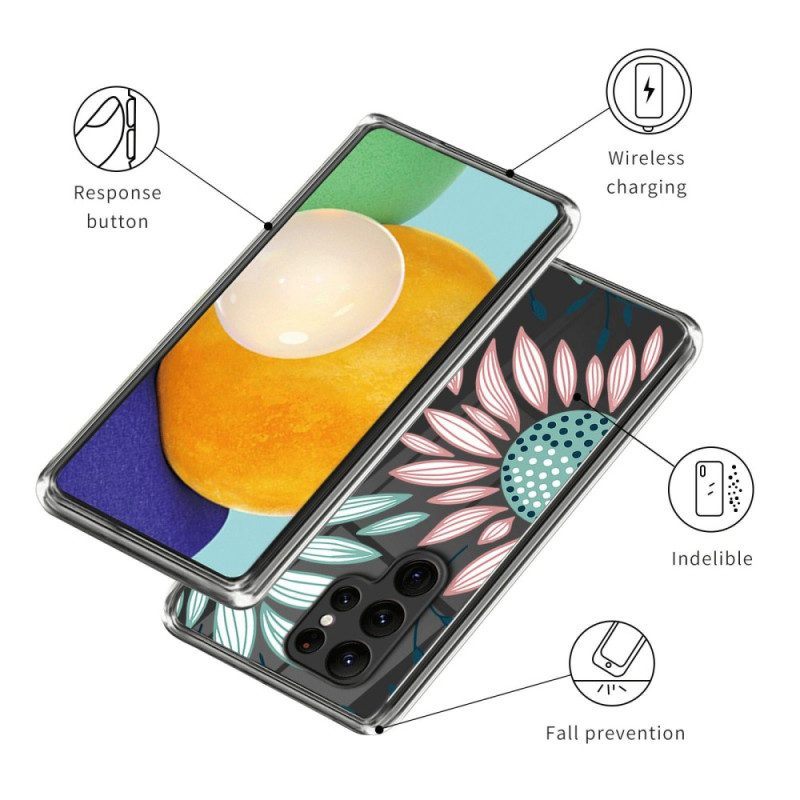 Hoesje voor Samsung Galaxy S23 Ultra 5G Bloemen