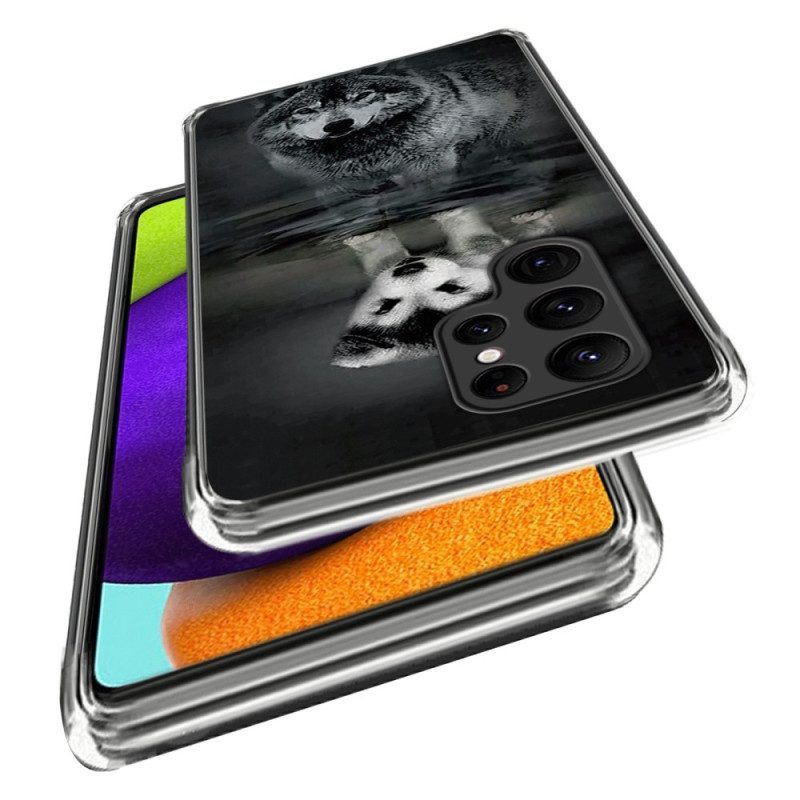 Hoesje voor Samsung Galaxy S23 Ultra 5G Puppy-droom