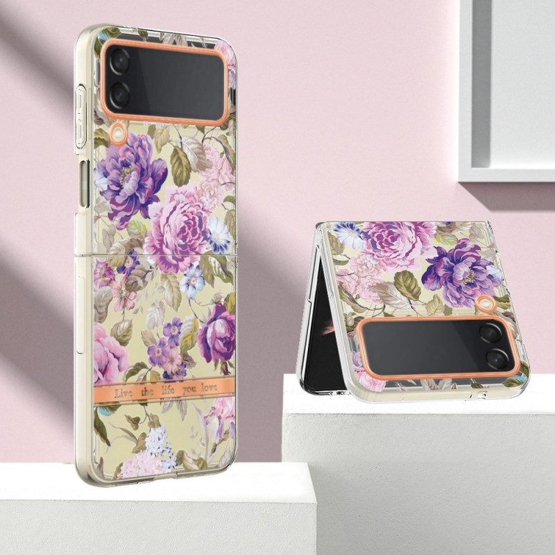 Hoesje voor Samsung Galaxy Z Flip 4 Folio-hoesje Bloemen