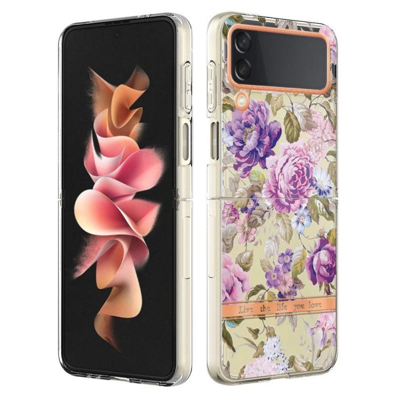 Hoesje voor Samsung Galaxy Z Flip 4 Folio-hoesje Bloemen