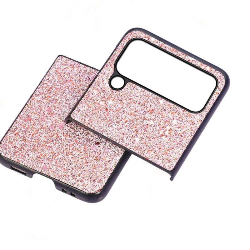 Hoesje voor Samsung Galaxy Z Flip 4 Folio-hoesje Glitter Huid