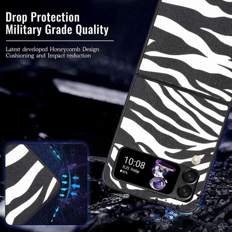 Hoesje voor Samsung Galaxy Z Flip 4 Folio-hoesje Zebra