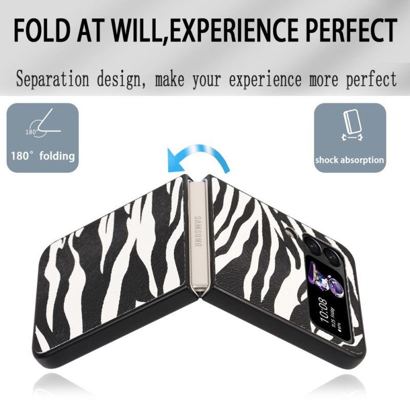 Hoesje voor Samsung Galaxy Z Flip 4 Folio-hoesje Zebra