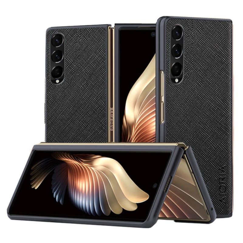 Hoesje voor Samsung Galaxy Z Fold 4 Aioria Kunstleer Geweven Textuur