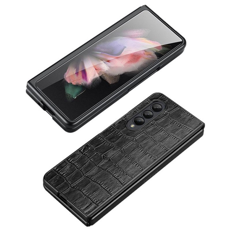 Hoesje voor Samsung Galaxy Z Fold 4 Croco Chique