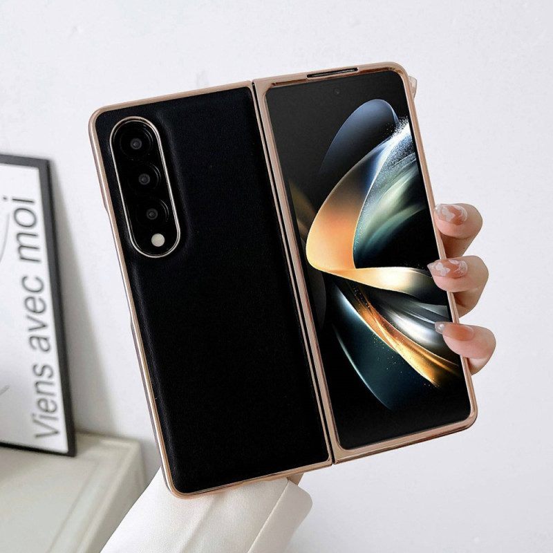 Hoesje voor Samsung Galaxy Z Fold 4 Gewoon Premium Kunstleer