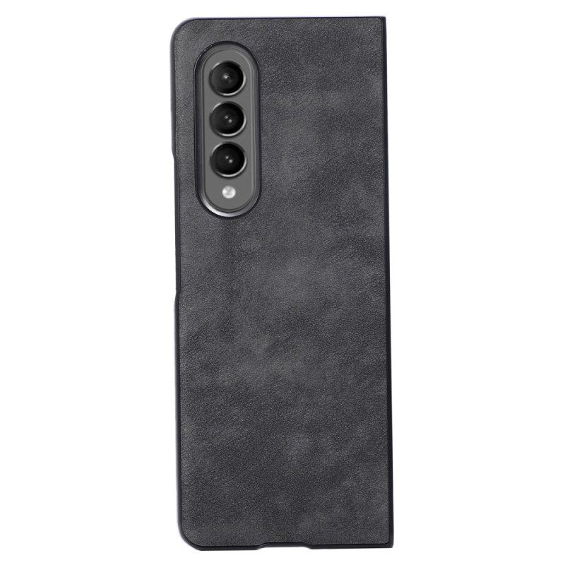 Hoesje voor Samsung Galaxy Z Fold 4 Huidtextuur Van Imitatieleer