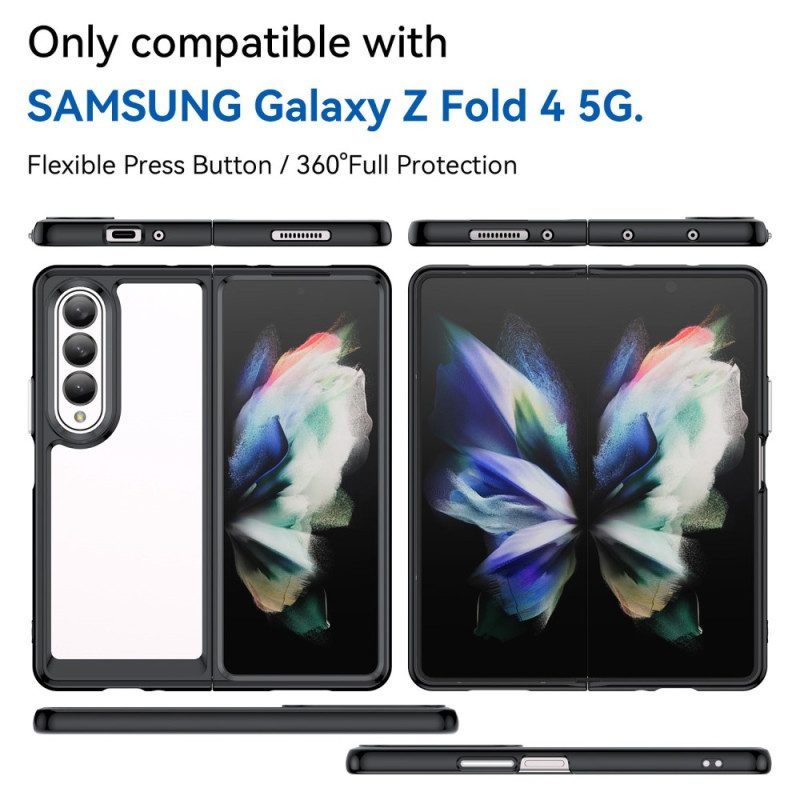 Hoesje voor Samsung Galaxy Z Fold 4 Kunststof Kleur