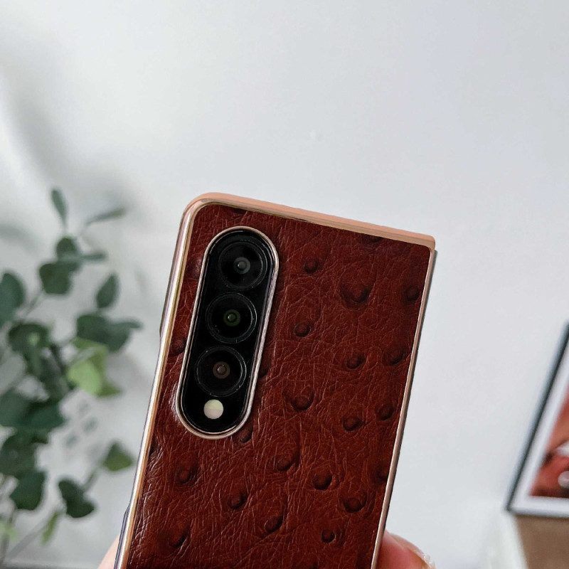 Hoesje voor Samsung Galaxy Z Fold 4 Struisvogel Textuur