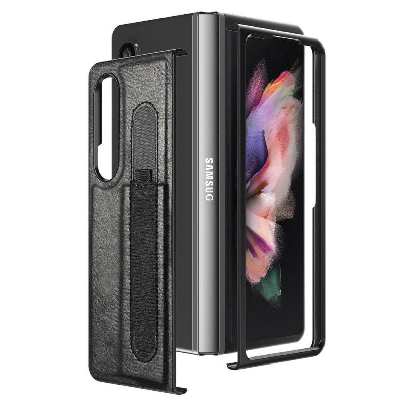 Hoesje voor Samsung Galaxy Z Fold 4 Stylus Van Kunstleer