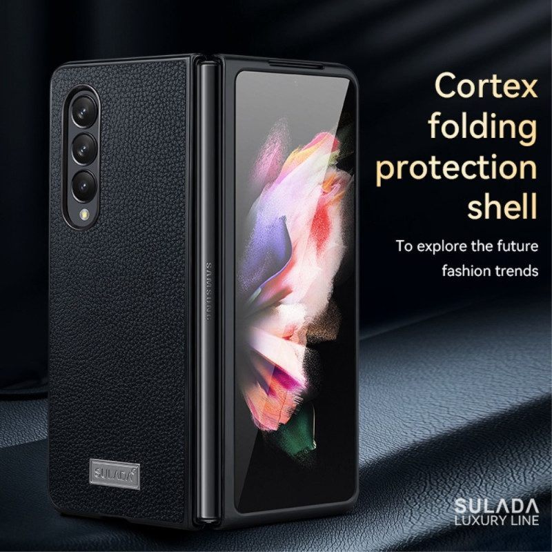 Hoesje voor Samsung Galaxy Z Fold 4 Sulada Litchi Kunstleer