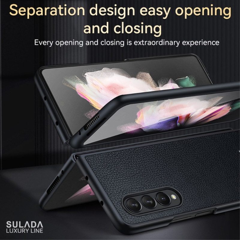 Hoesje voor Samsung Galaxy Z Fold 4 Sulada Litchi Kunstleer