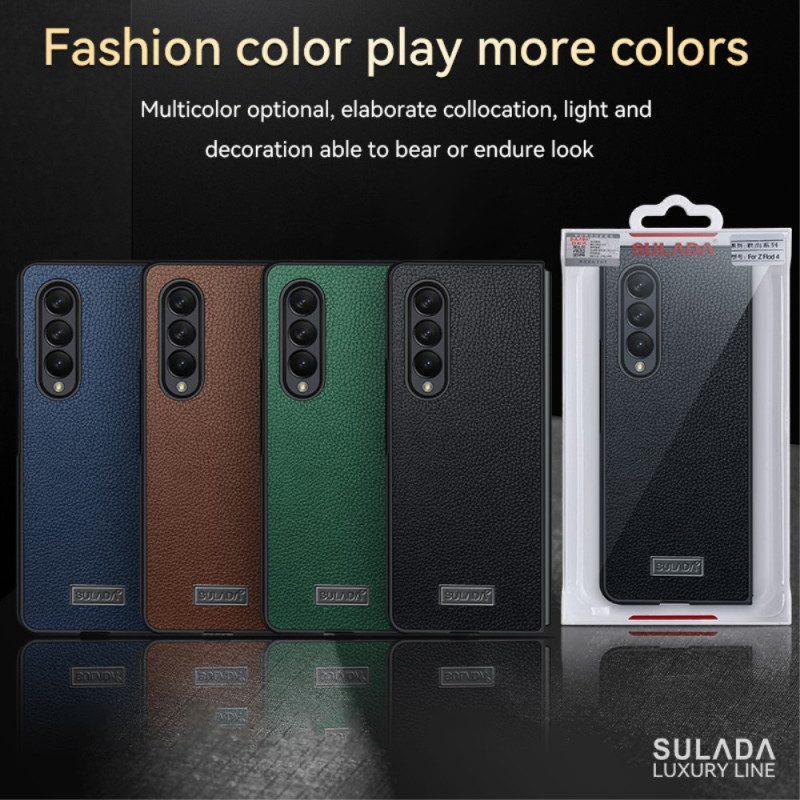 Hoesje voor Samsung Galaxy Z Fold 4 Sulada Litchi Kunstleer