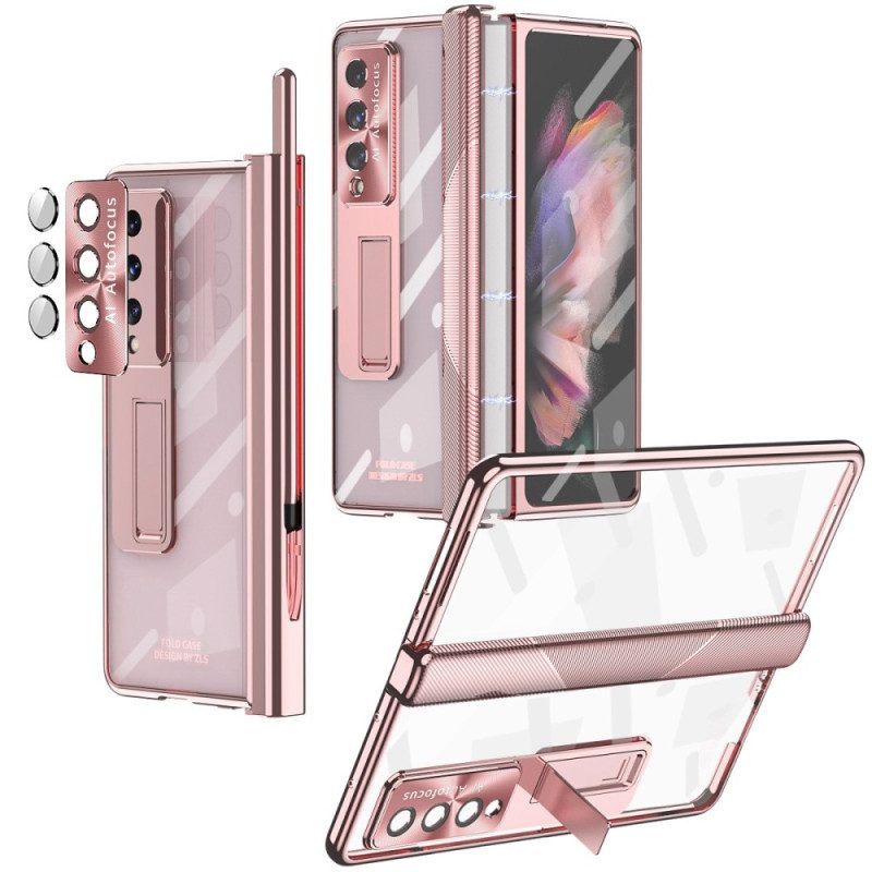 Hoesje voor Samsung Galaxy Z Fold 4 Transparant Gehard Glas En Scharnier