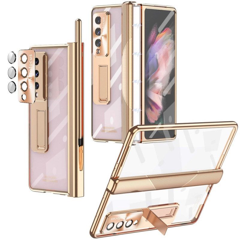 Hoesje voor Samsung Galaxy Z Fold 4 Transparant Gehard Glas En Scharnier