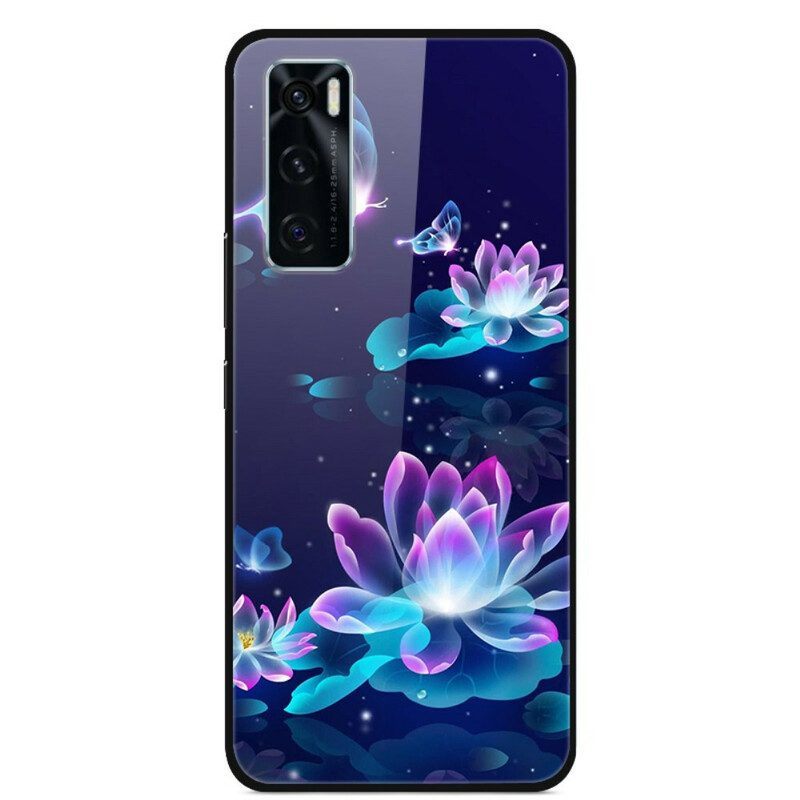 Hoesje voor Vivo Y70 Fancy Flowers Gehard Glas