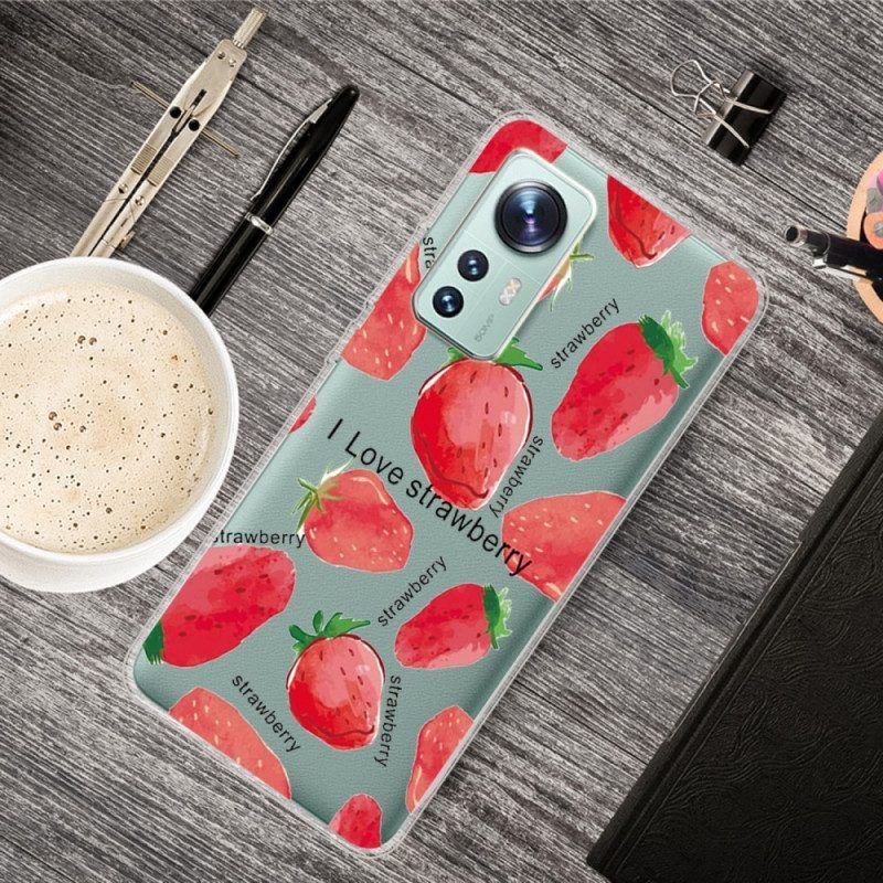 Hoesje voor Xiaomi 12 / 12X Aardbeien