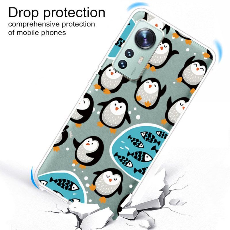 Hoesje voor Xiaomi 12 / 12X Pinguïns En Vissen