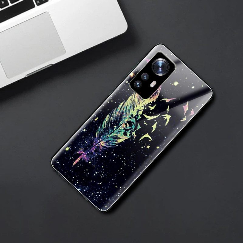 Hoesje voor Xiaomi 12 / 12X Veren Gehard Glas