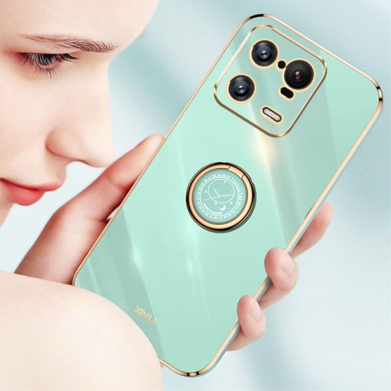 Hoesje voor Xiaomi 13 Pro Ringhouder Met Metaaleffect Xinli