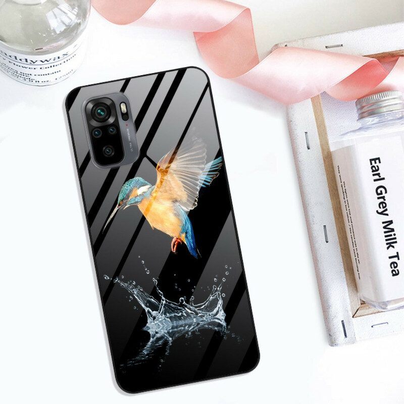 Hoesje voor Xiaomi Redmi Note 10 / 10S Crown Bird Gehard Glas