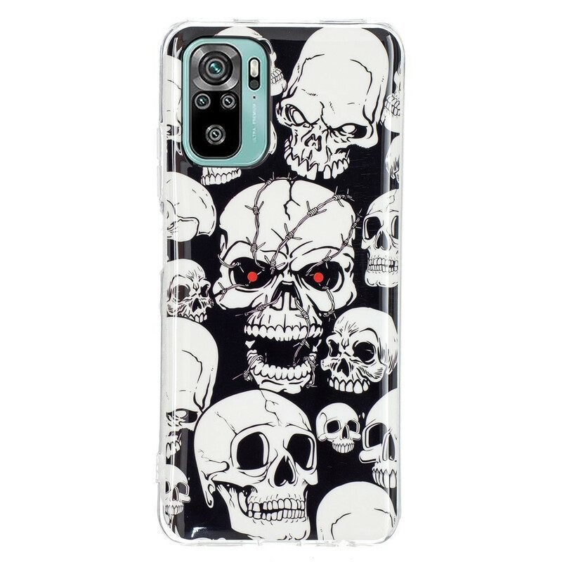 Hoesje voor Xiaomi Redmi Note 10 / 10S Fluorescerende Schedels