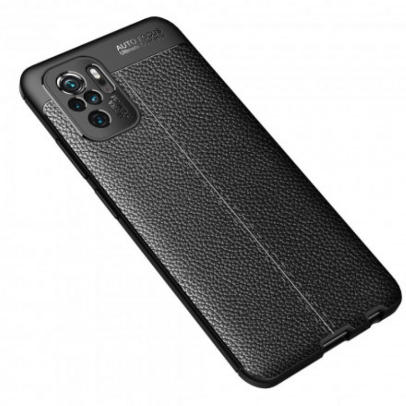 Hoesje voor Xiaomi Redmi Note 10 / 10S Ledereffect Litchi Dubbele Lijn