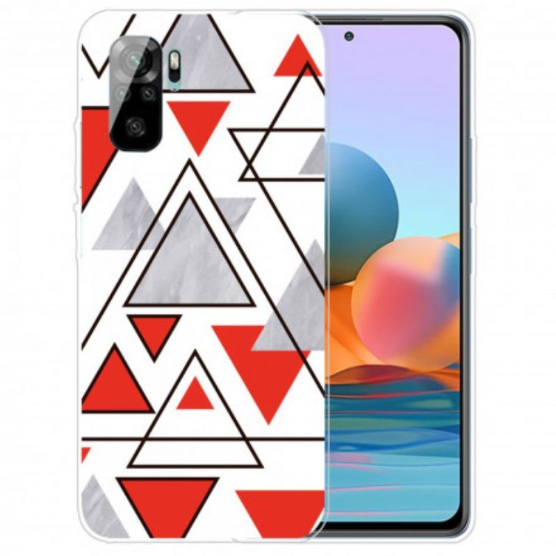 Hoesje voor Xiaomi Redmi Note 10 / 10S Marmeren Driehoeken