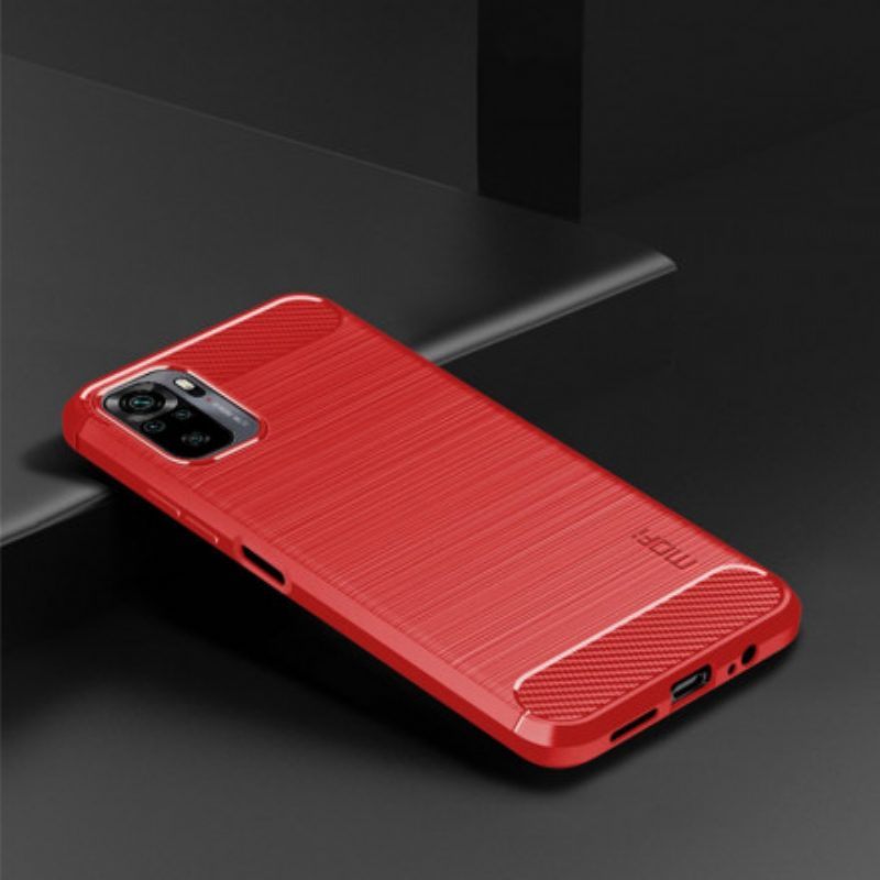 Hoesje voor Xiaomi Redmi Note 10 / 10S Mofi Geborsteld Koolstofvezel