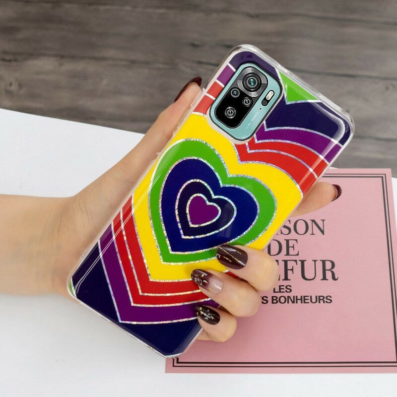 Hoesje voor Xiaomi Redmi Note 10 / 10S Psychedelisch Hart