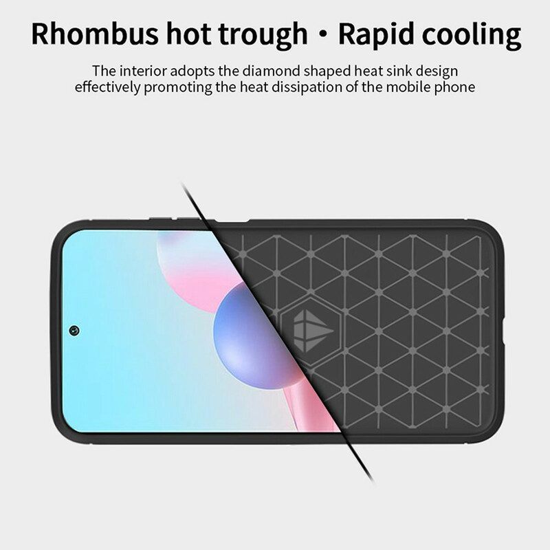 Hoesje voor Xiaomi Redmi Note 10 5G Mofi Geborsteld Koolstofvezel