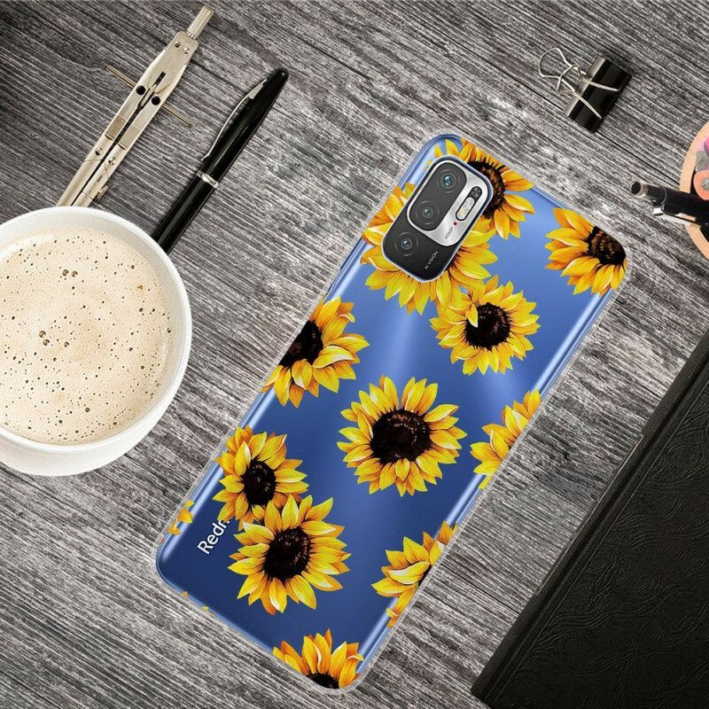 Hoesje voor Xiaomi Redmi Note 10 5G Zonnebloemen