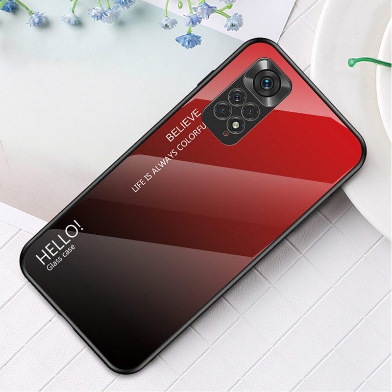 Hoesje voor Xiaomi Redmi Note 11 / 11S Gehard Glas Hallo