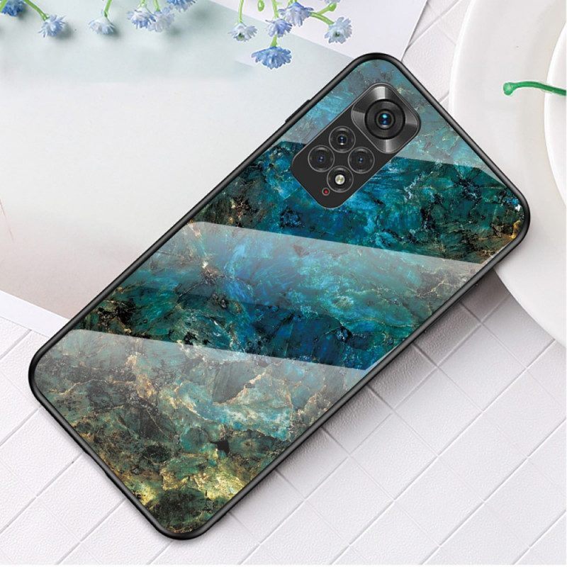 Hoesje voor Xiaomi Redmi Note 11 / 11S Marmeren Kleuren Gehard Glas