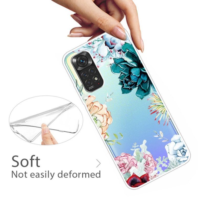 Hoesje voor Xiaomi Redmi Note 11 / 11S Naadloze Aquarel Bloemen