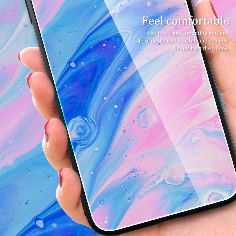 Hoesje voor Xiaomi Redmi Note 12 Pro Plus Marmeren Kleuren Gehard Glas