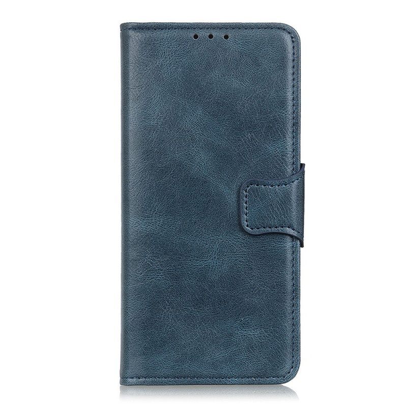 Leren Hoesje voor Honor 50 Omkeerbare Sluiting Met Leereffect