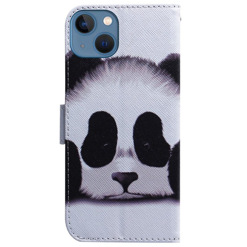 Leren Hoesje voor iPhone 15 Panda