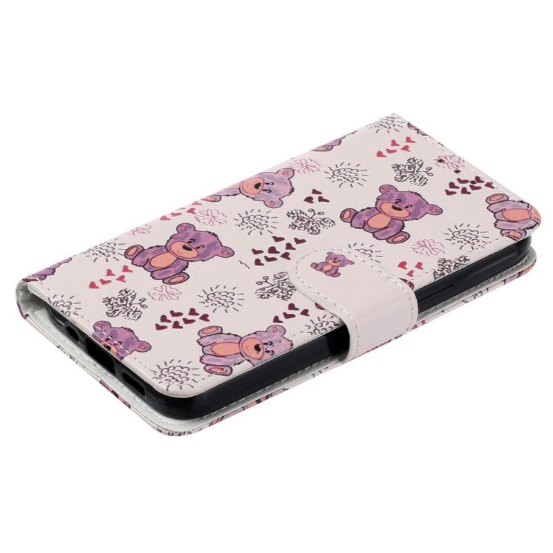 Leren Hoesje voor iPhone 15 Plus Met Ketting Draagkoordbeertjes