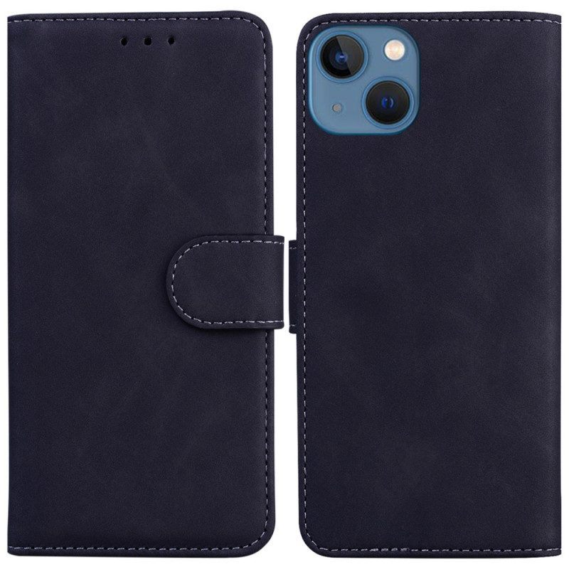 Leren Hoesje voor iPhone 15 Plus Zacht Leerstijl